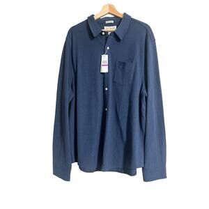 NWT Penguin Blue Button Down XXL